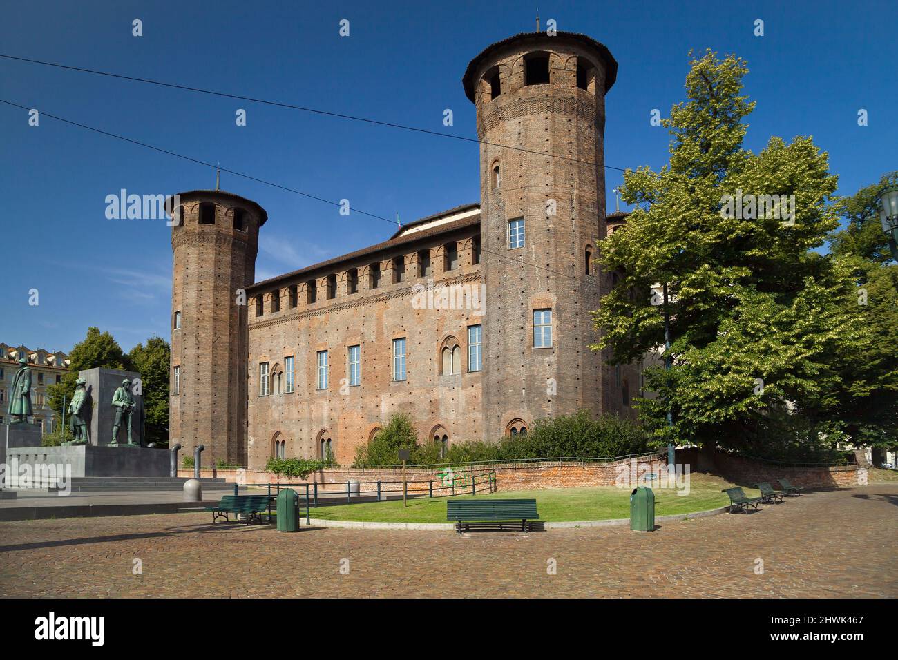 Facciata posteriore del Palazzo Madama a Torino. Foto Stock