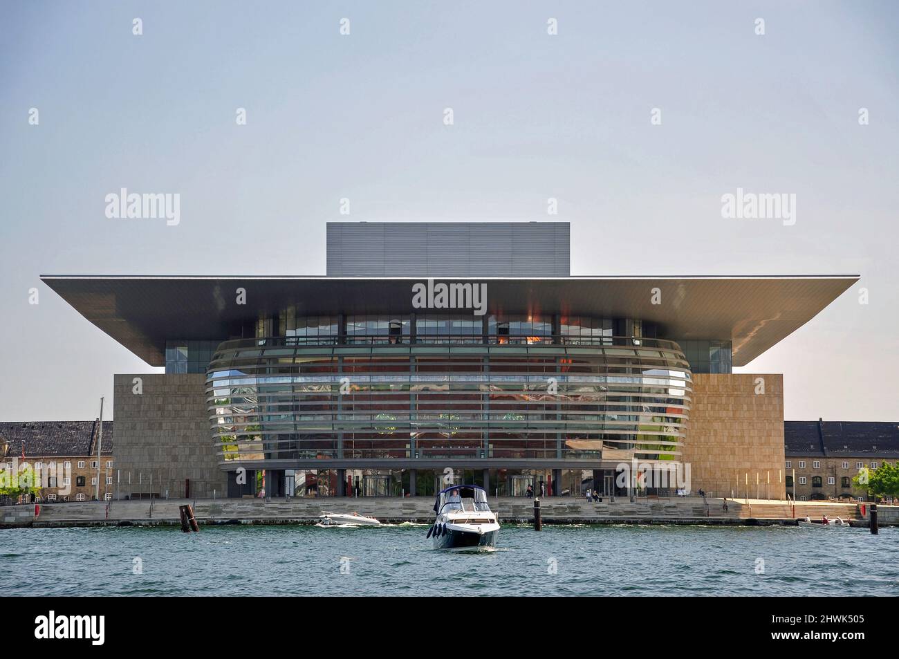 Operaen / Opera House e porto, Copenaghen (Kobenhavn), Regno di Danimarca Foto Stock