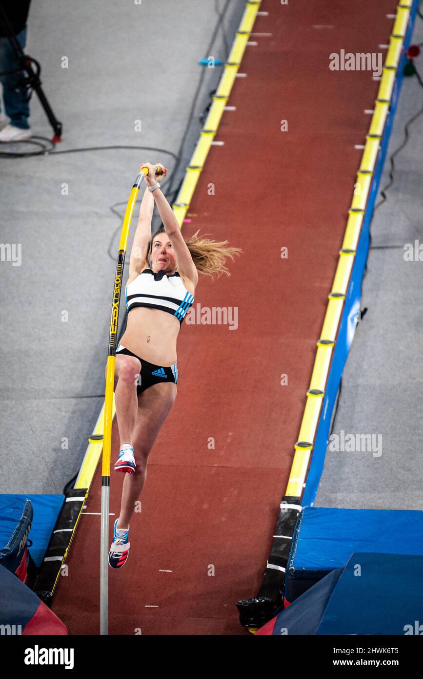 Margot Chevrier di Francia durante il Perche Elite Tour Rouen 2022, evento Pole Vault il 5 marzo 2022 a Kindarena a Rouen, Francia - Foto Ludovic Barbier / DPPI Foto Stock