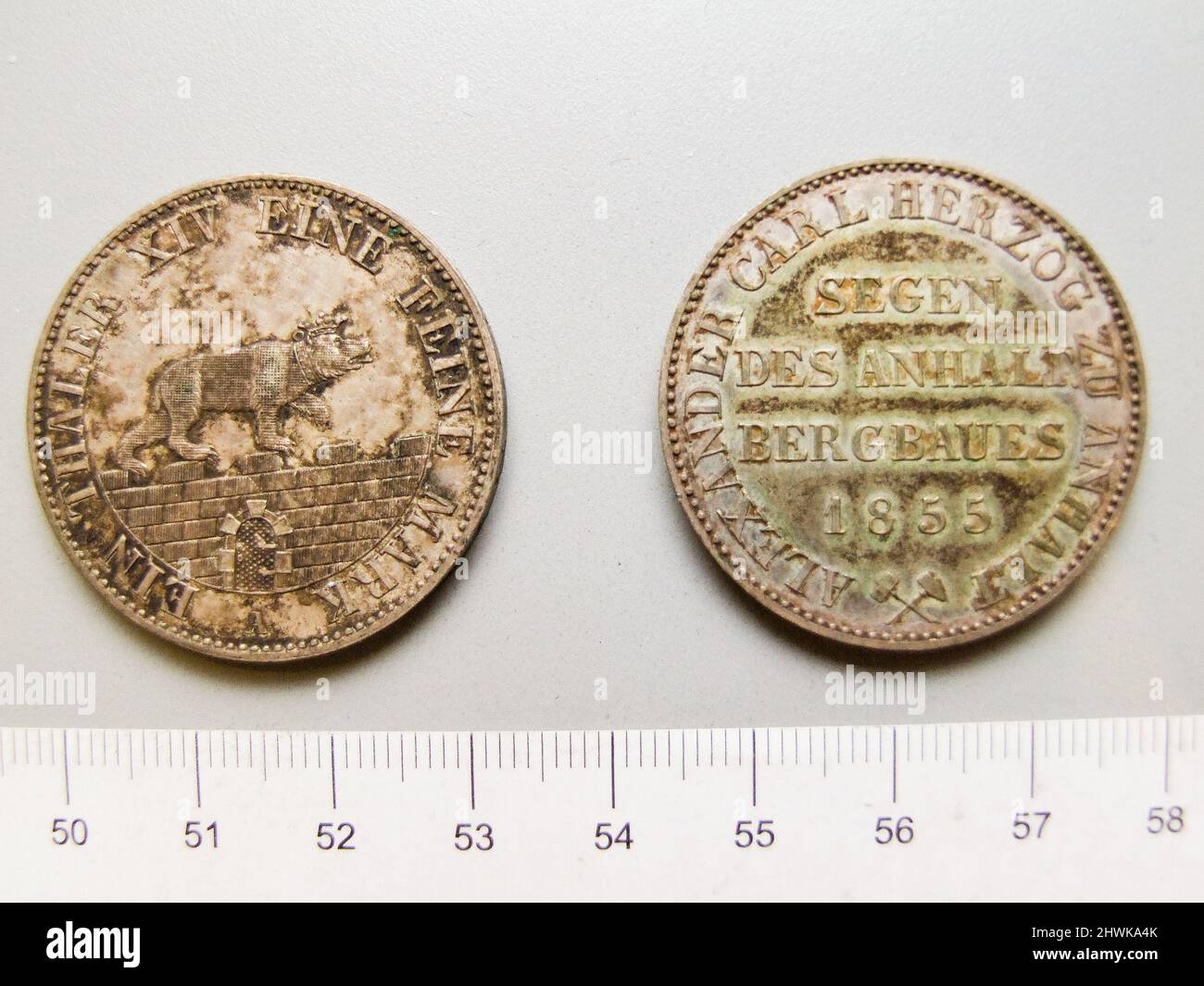 1 Thaler di Alexander Carl da Berlino. Regolo: Alexander Carl, Tedesco Mint: Berlino artista: Sconosciuto Foto Stock