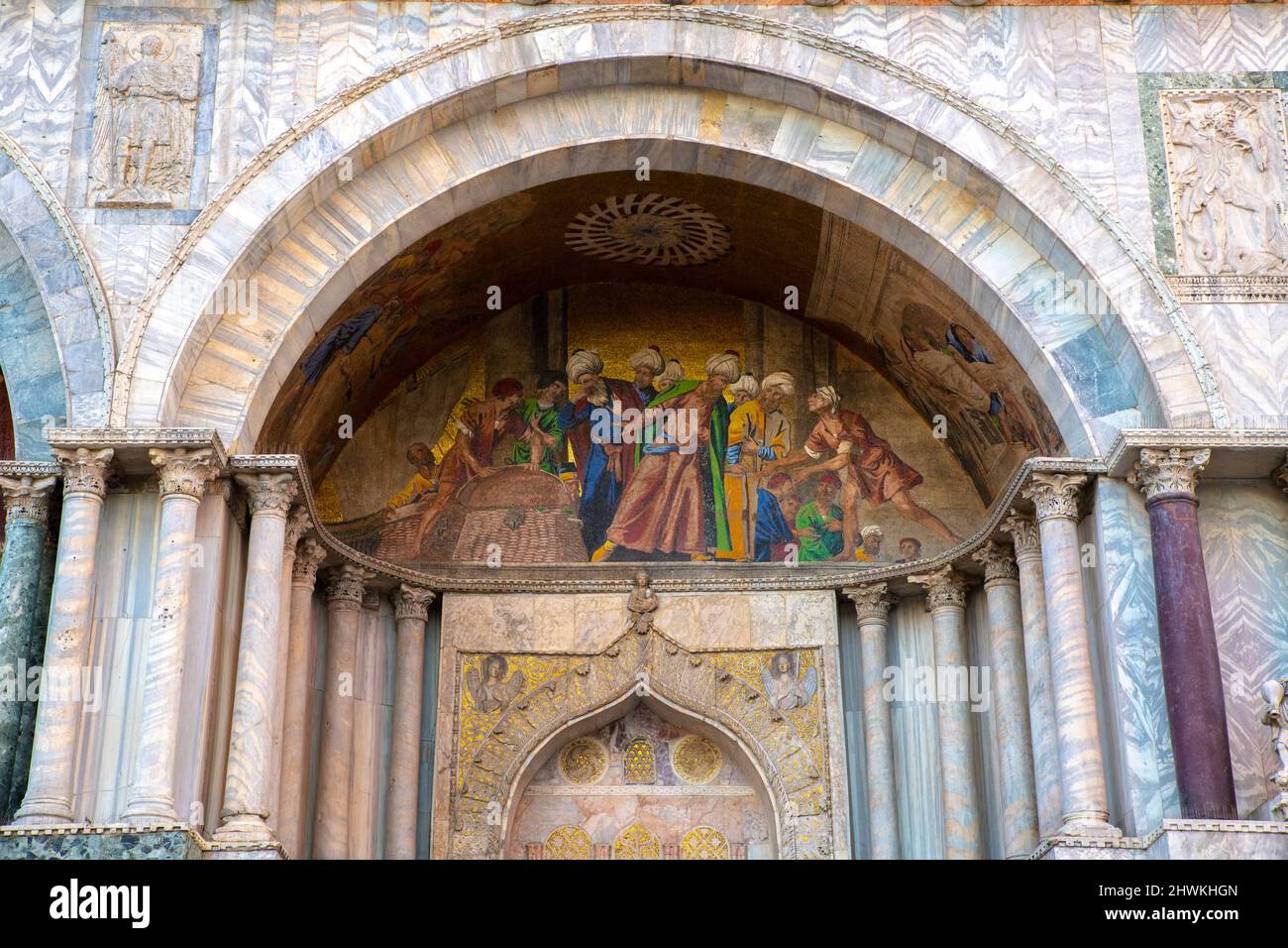 Mosaici sulla Basilica di San Marco Foto Stock