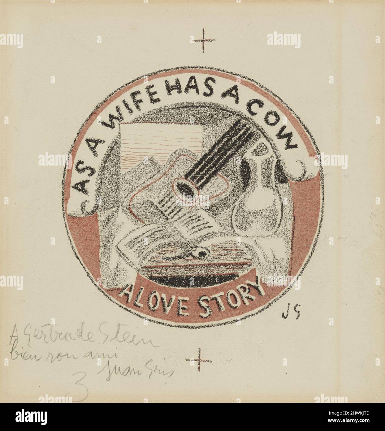 Come una moglie ha una mucca; Una storia d'amore. Artista: Juan Gris, spagnolo, 1887–1927 Foto Stock