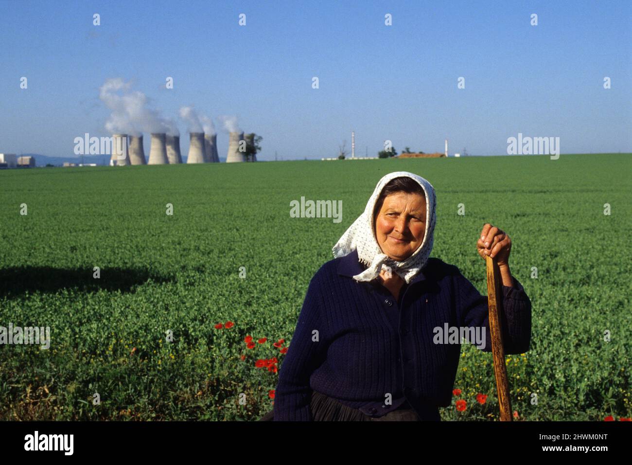 CENTRALE NUCLEARE DI SLOVAQUIE BOHUNICE la centrale nucleare più pericolosa d'europa une des Plus dangereuses centrale d'europe de l'est meme modelle que Tchern Foto Stock