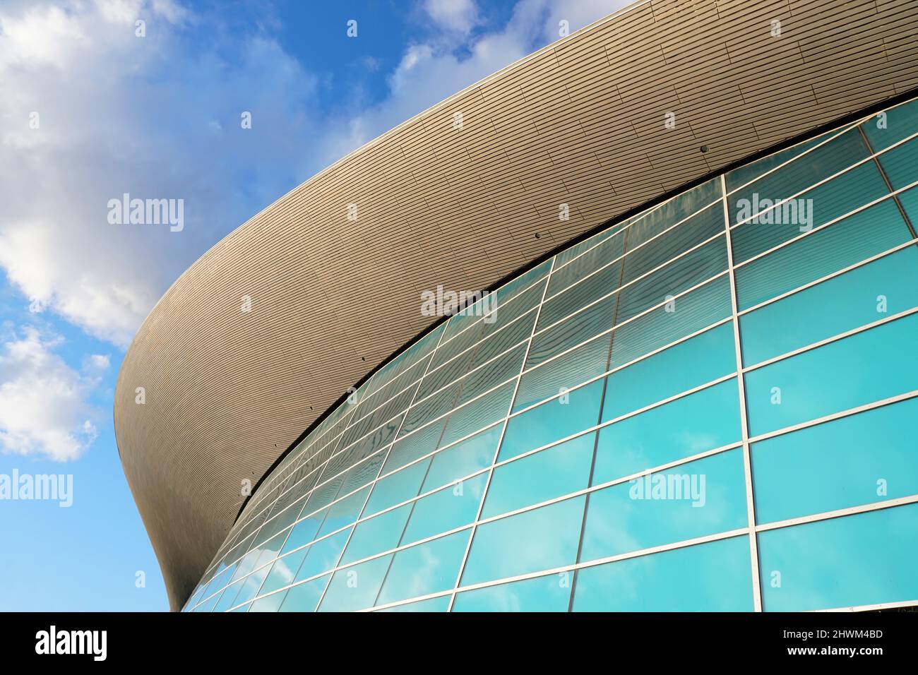 Europa, Regno Unito, Inghilterra, Londra, Stratford, Centro acquatico Olympic Park Foto Stock