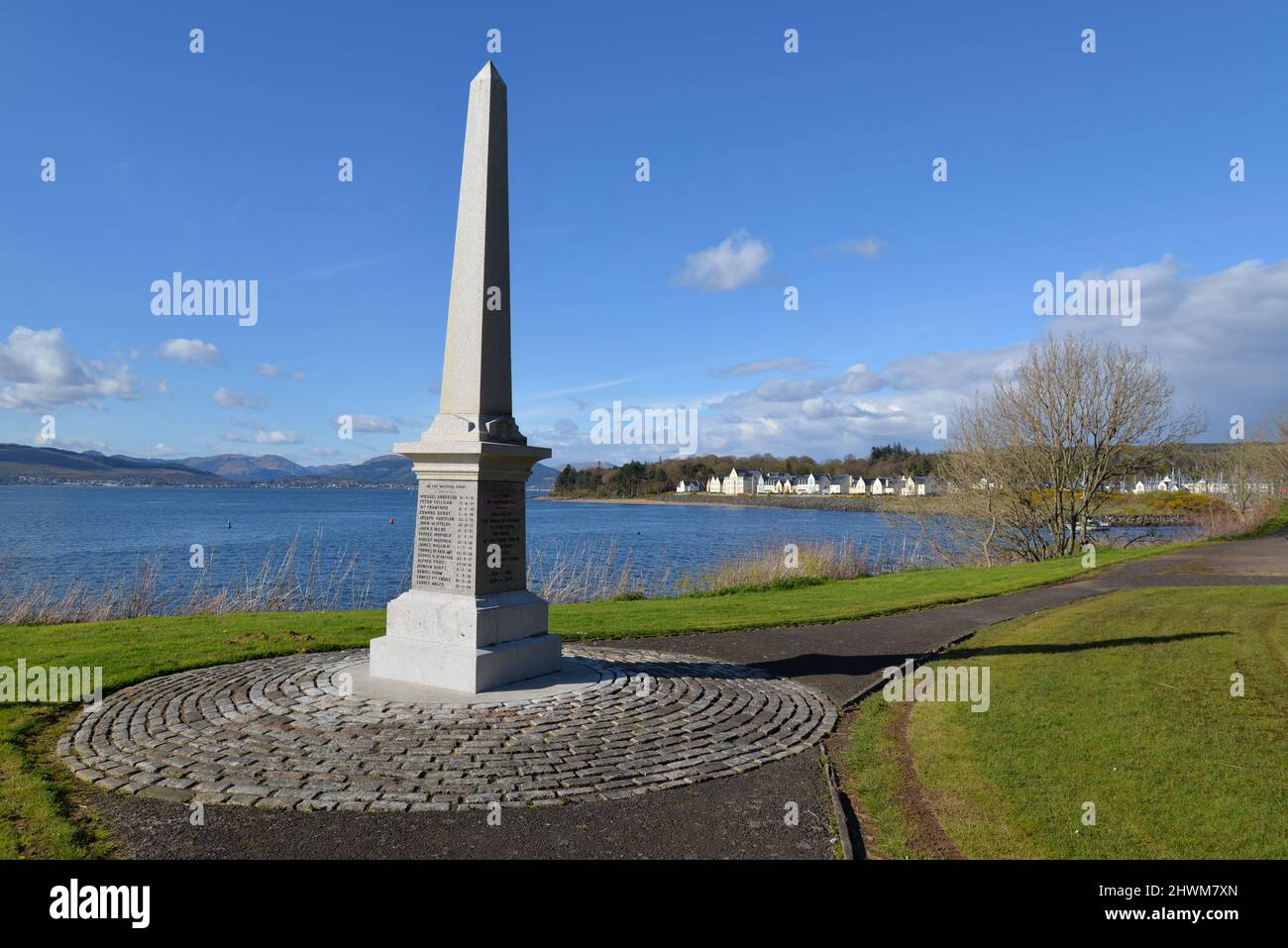 Inverkip War Memorial, Strathclyde, Scozia Foto Stock