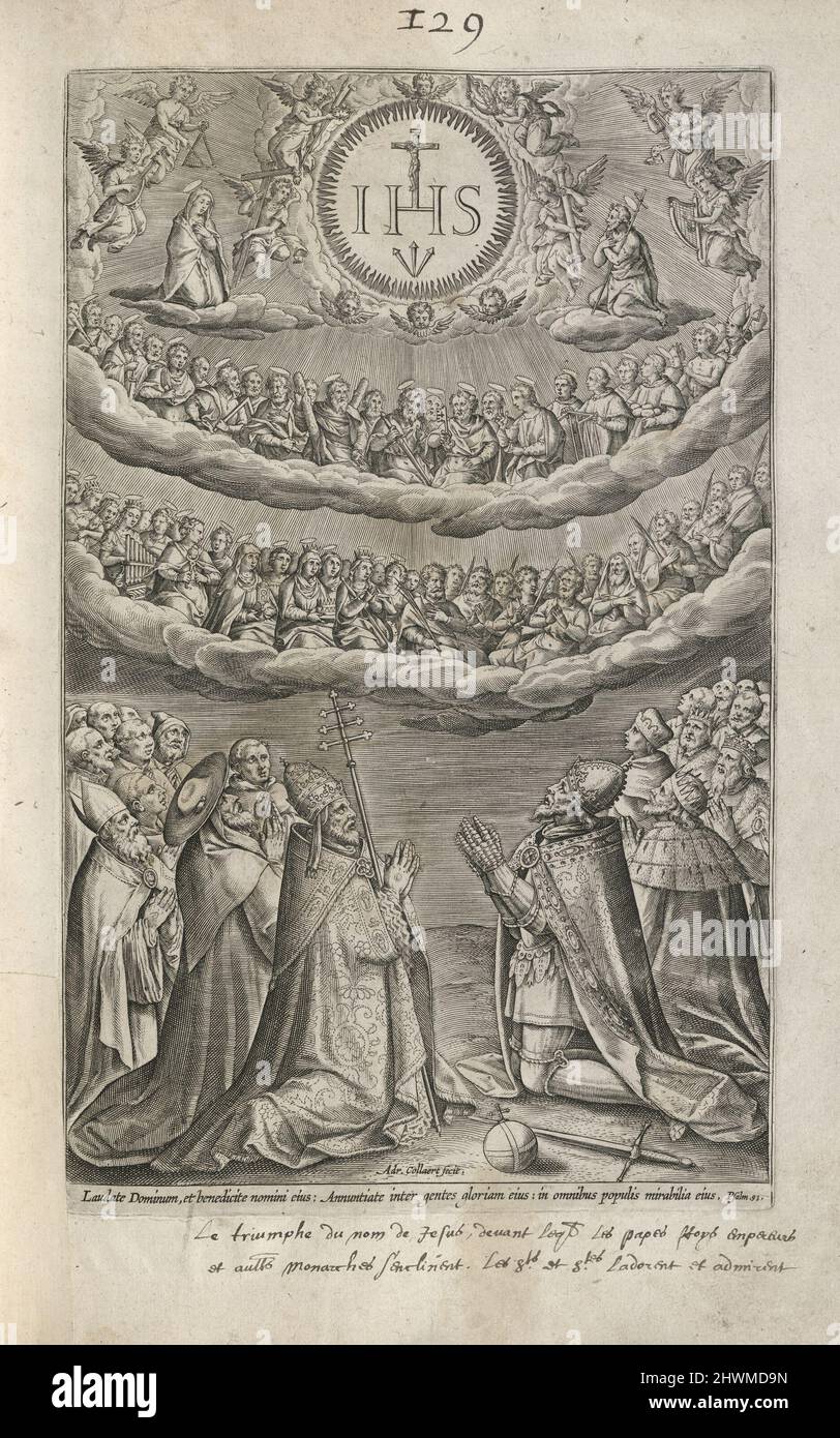 Adorazione del nome di Gesù. Artista: Adriaen Collaert, Fiammingo, 1560–1618 Foto Stock