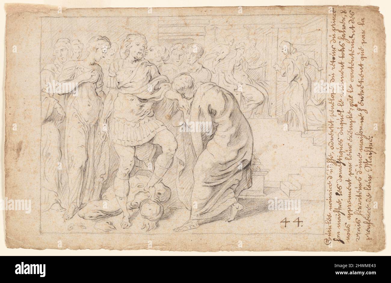 Ulisse riceve l'omaggio delle fedeli serventi-Donne. Artista: Theodore van Thulden, Fiammingo, 1606–1669After: Francesco Primaticcio, italiano, 1504–1570 Foto Stock