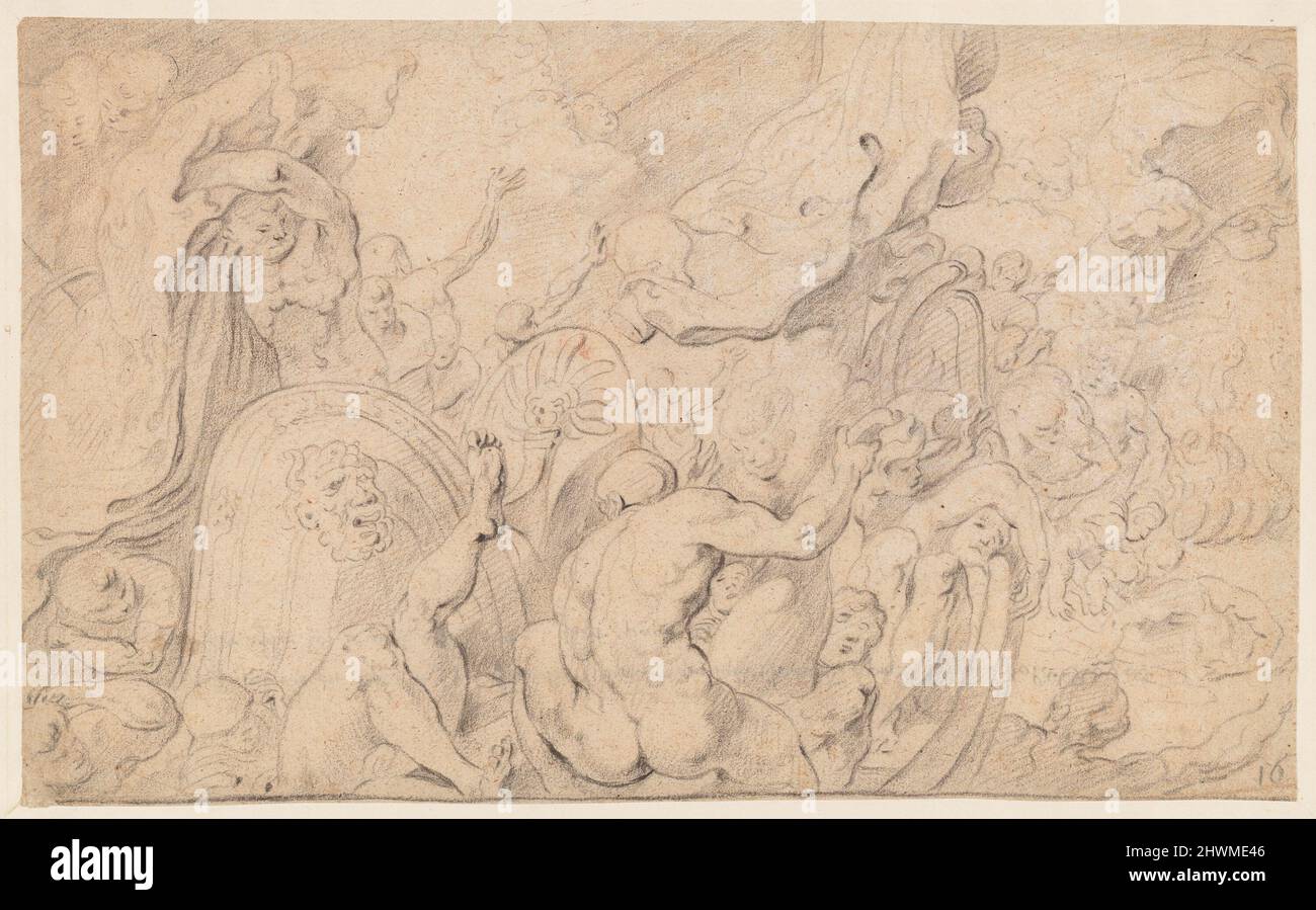 I compagni di Ulisse che aprono la borsa dei venti. Artista: Theodore van Thulden, Fiammingo, 1606–1669After: Francesco Primaticcio, italiano, 1504–1570 Foto Stock