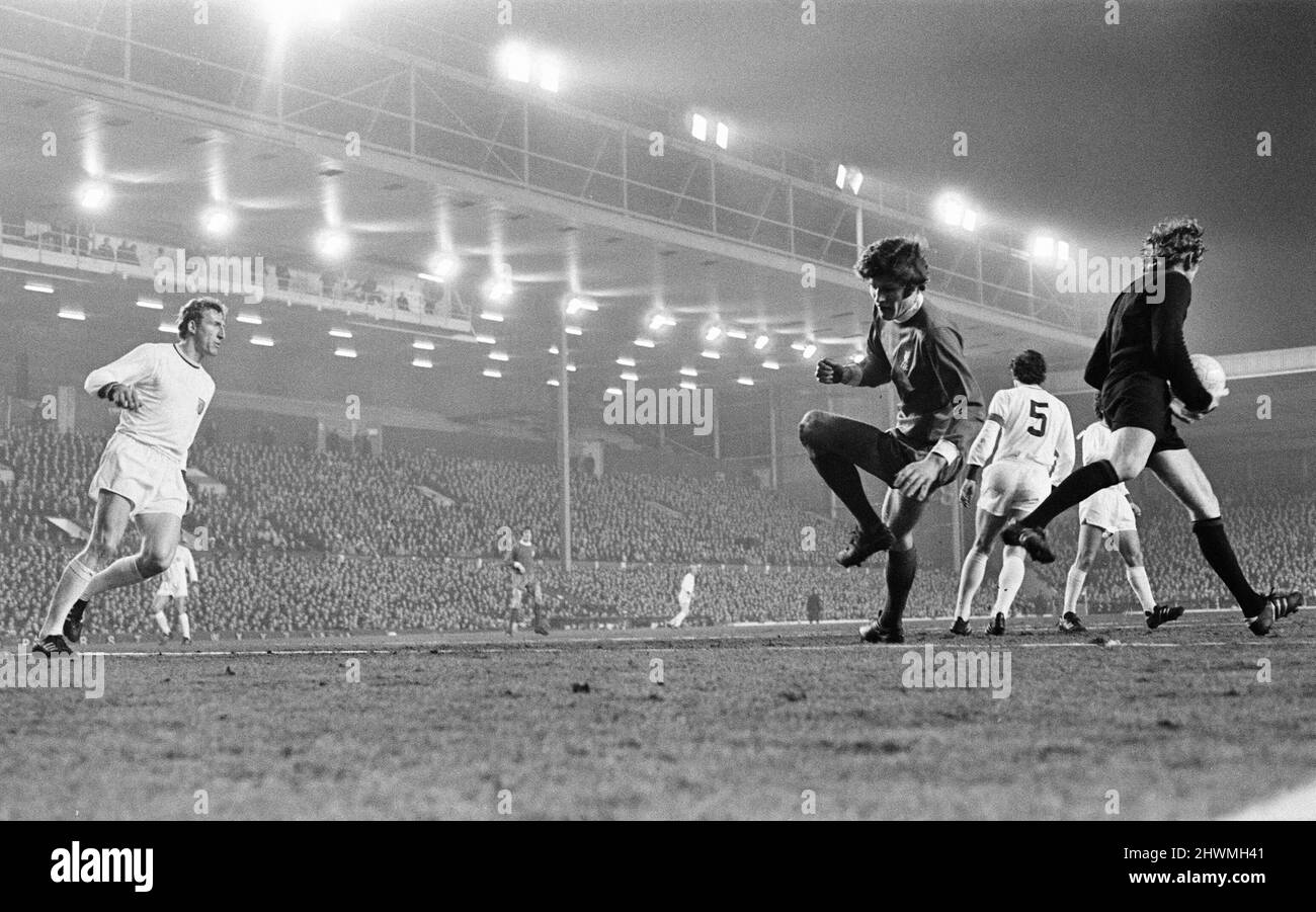 Liverpool 3-0 Bayern Munich, Inter-Cities Fiere Cup Quarter-final 1st tappa ad Anfield, mercoledì 10th marzo 1971. La nostra immagine mostra ... partita azione, John Toshack. Foto Stock