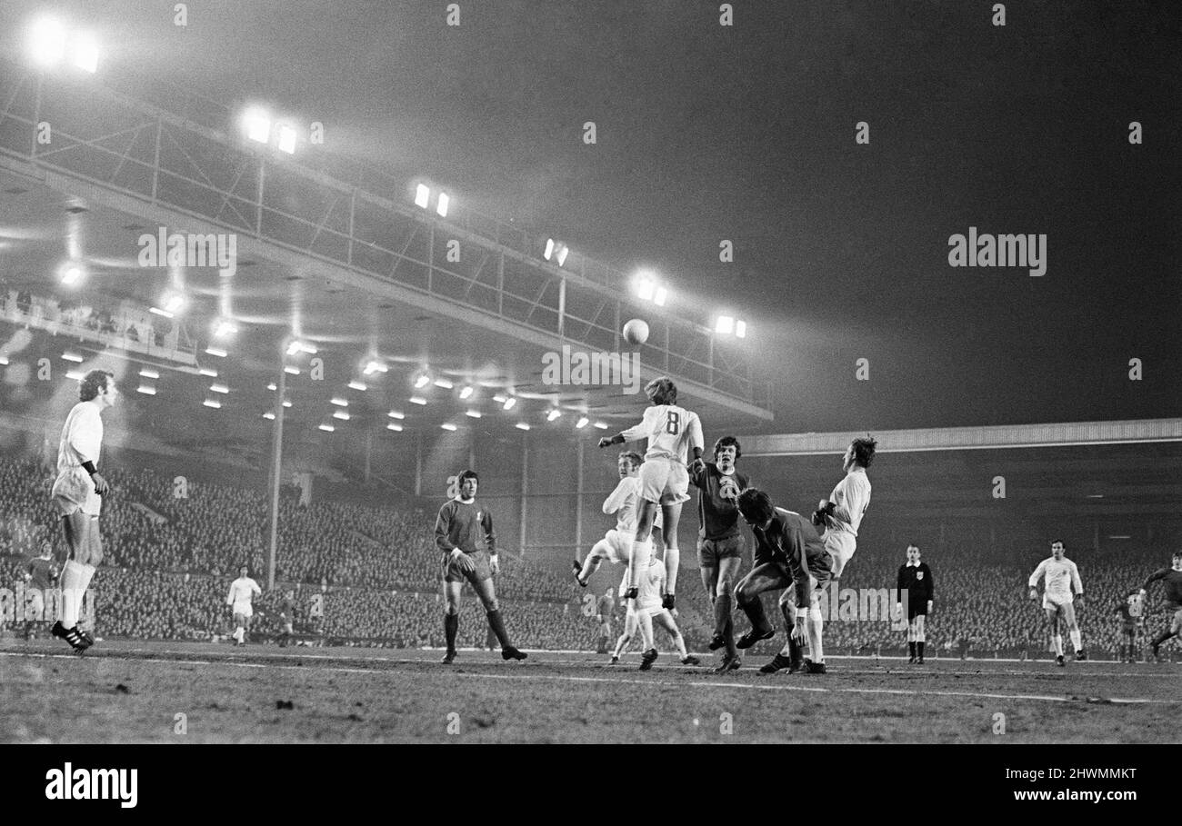 Liverpool 3-0 Bayern Munich, Inter-Cities Fiere Cup Quarter-final 1st tappa ad Anfield, mercoledì 10th marzo 1971. La nostra immagine mostra ... partita azione. Foto Stock