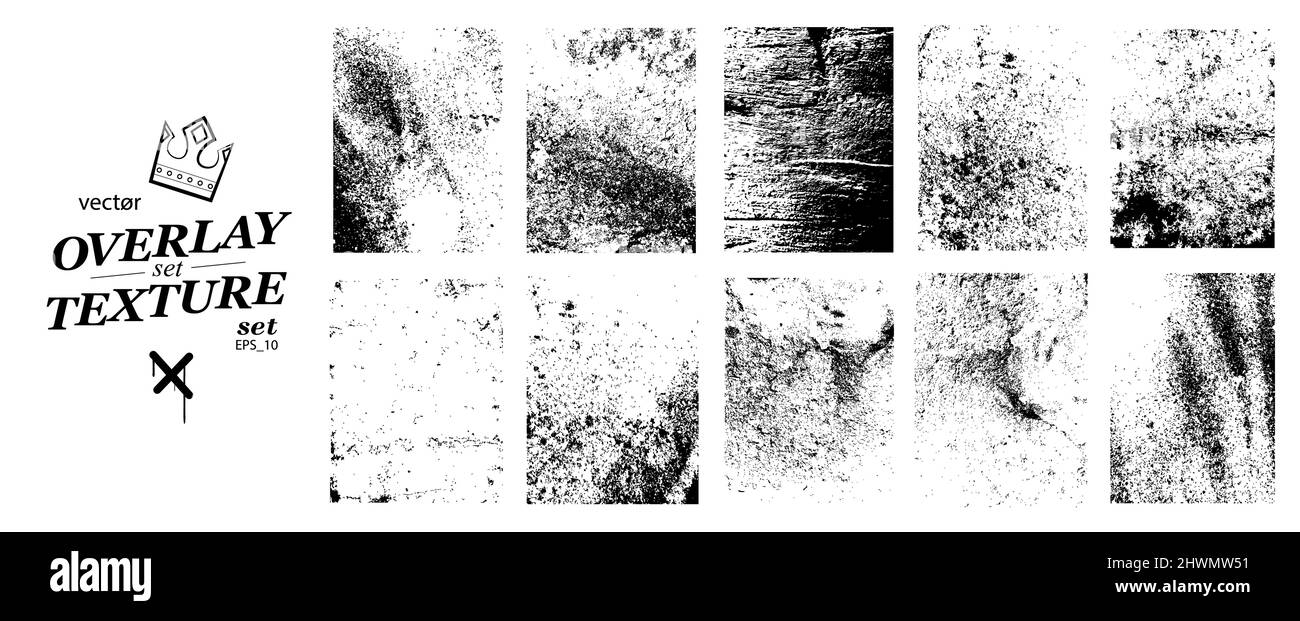 Texture addolorato meglio sovrappieno impostata per lo sfondo Illustrazione Vettoriale