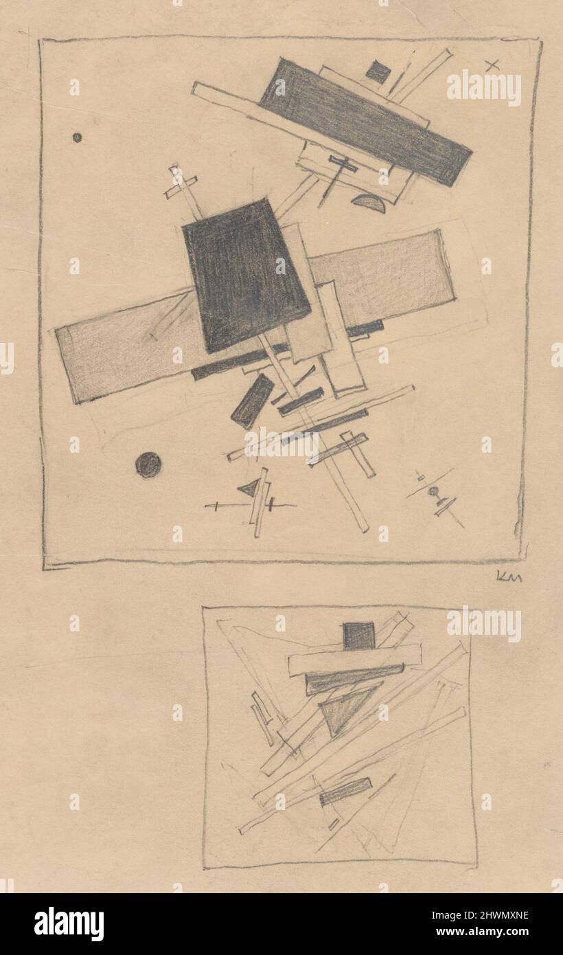 Composizione Suprematista. Artista: Kazimir Malevich, Russo (Ucraina), 1878–1935 Foto Stock