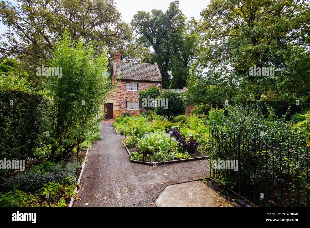 Cook's Cottage a Fitzroy Gardens Melbourne Australia Foto Stock