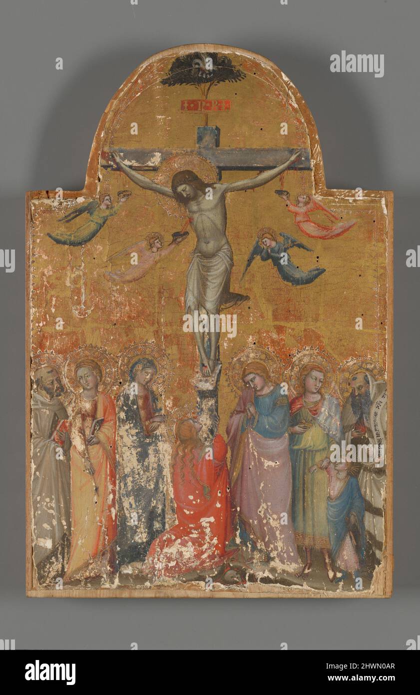La Crocifissione. Artista, laboratorio di: Bicci di Lorenzo, Italiano, Firenze, 1373–1452 Foto Stock