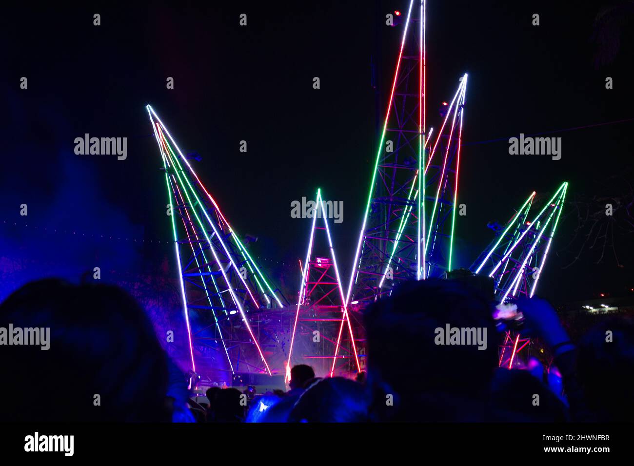 Festa della luce centro storico di Guadalajara Foto Stock