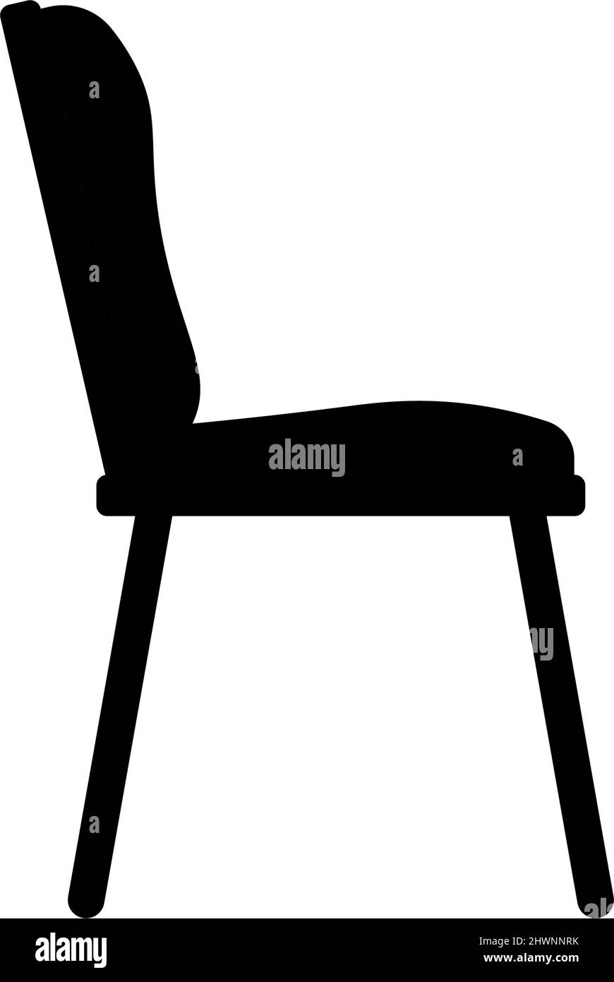 Immagine isolata vettoriale modello icona sedia Illustrazione Vettoriale