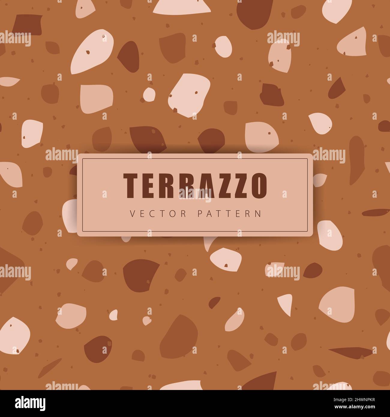 Colorata imitazione terrazzo. Motivi senza cuciture con vetro, marmo e pietra naturale. Illustrazione del vettore retrospettiva Illustrazione Vettoriale