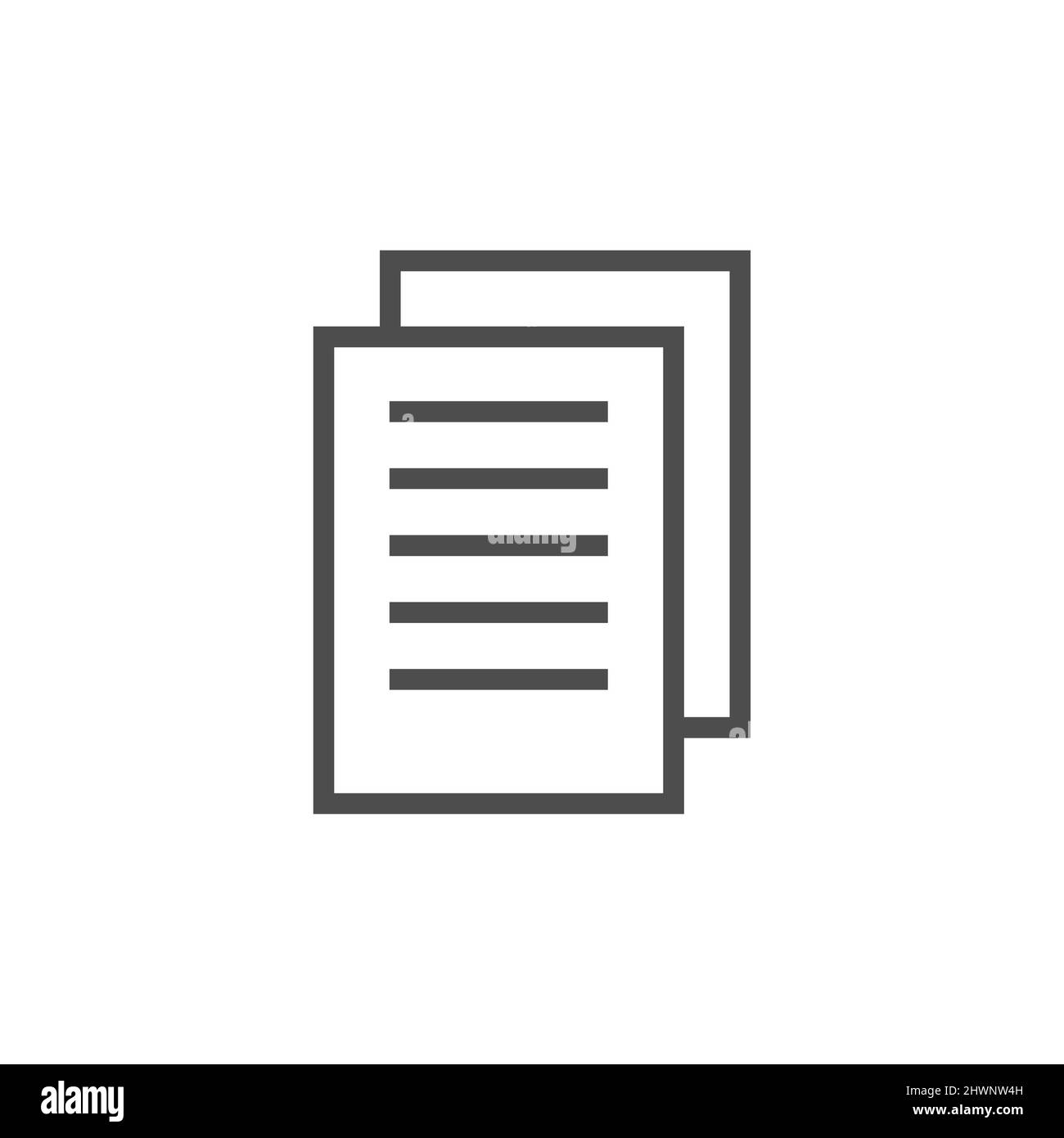 Icona vettoriale di stile di linee di documenti, finanza, denaro e banche Illustrazione Vettoriale