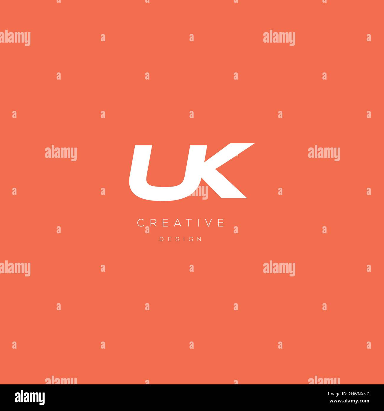 Lettera del logo del Regno Unito Design moderno Illustrazione Vettoriale