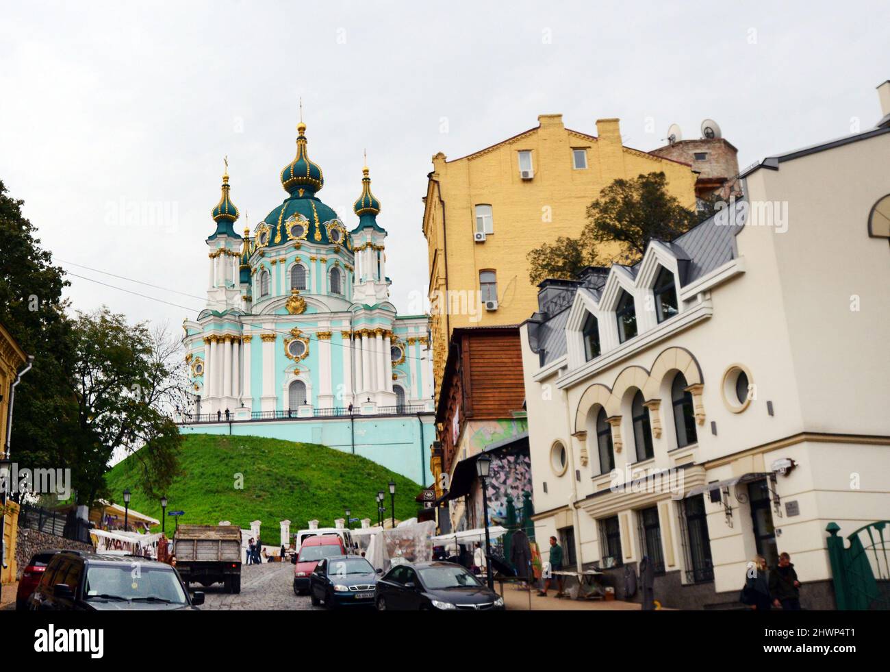 Chiesa di Sant'Andrea a Kiev, Ucraina. Foto Stock
