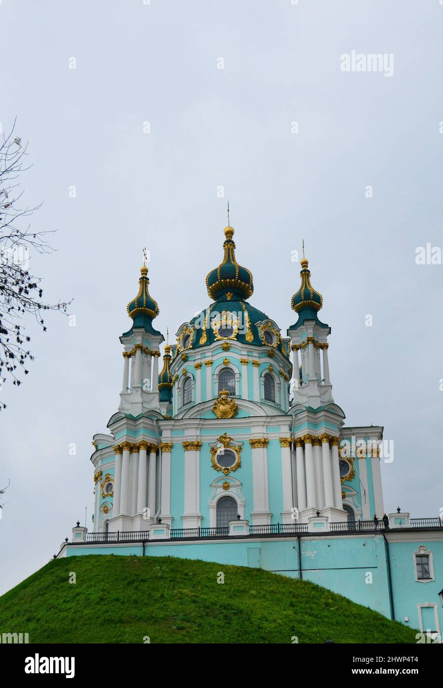 Chiesa di Sant'Andrea a Kiev, Ucraina. Foto Stock