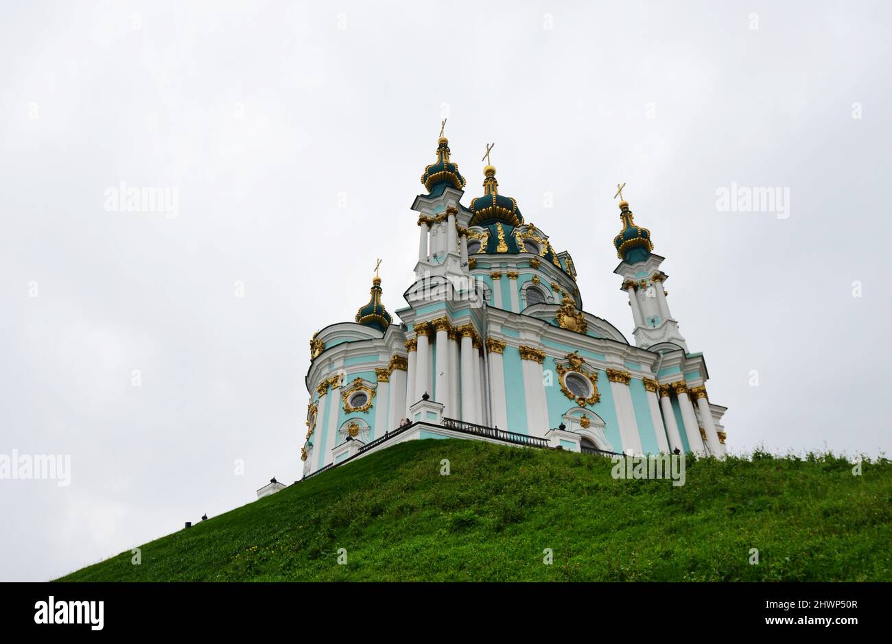 Chiesa di Sant'Andrea a Kiev, Ucraina. Foto Stock