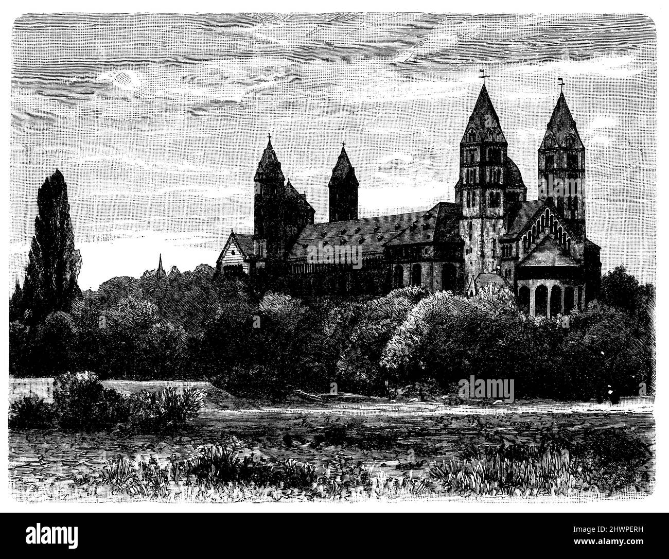 Cattedrale di Speyer, , (atlante, 1909), Dom zu Speyer, Cathédrale de spire Foto Stock