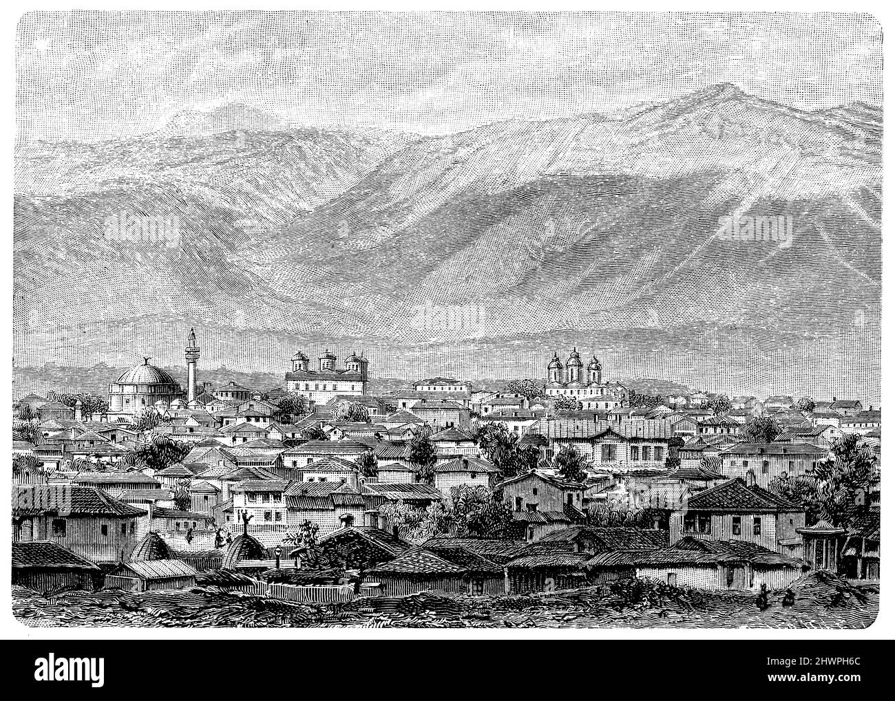 Sofia e i monti Vitosh, , (atlante, 1909), Sofia und das Vitoschgebirge, Sofia et les monts Vitosh Foto Stock