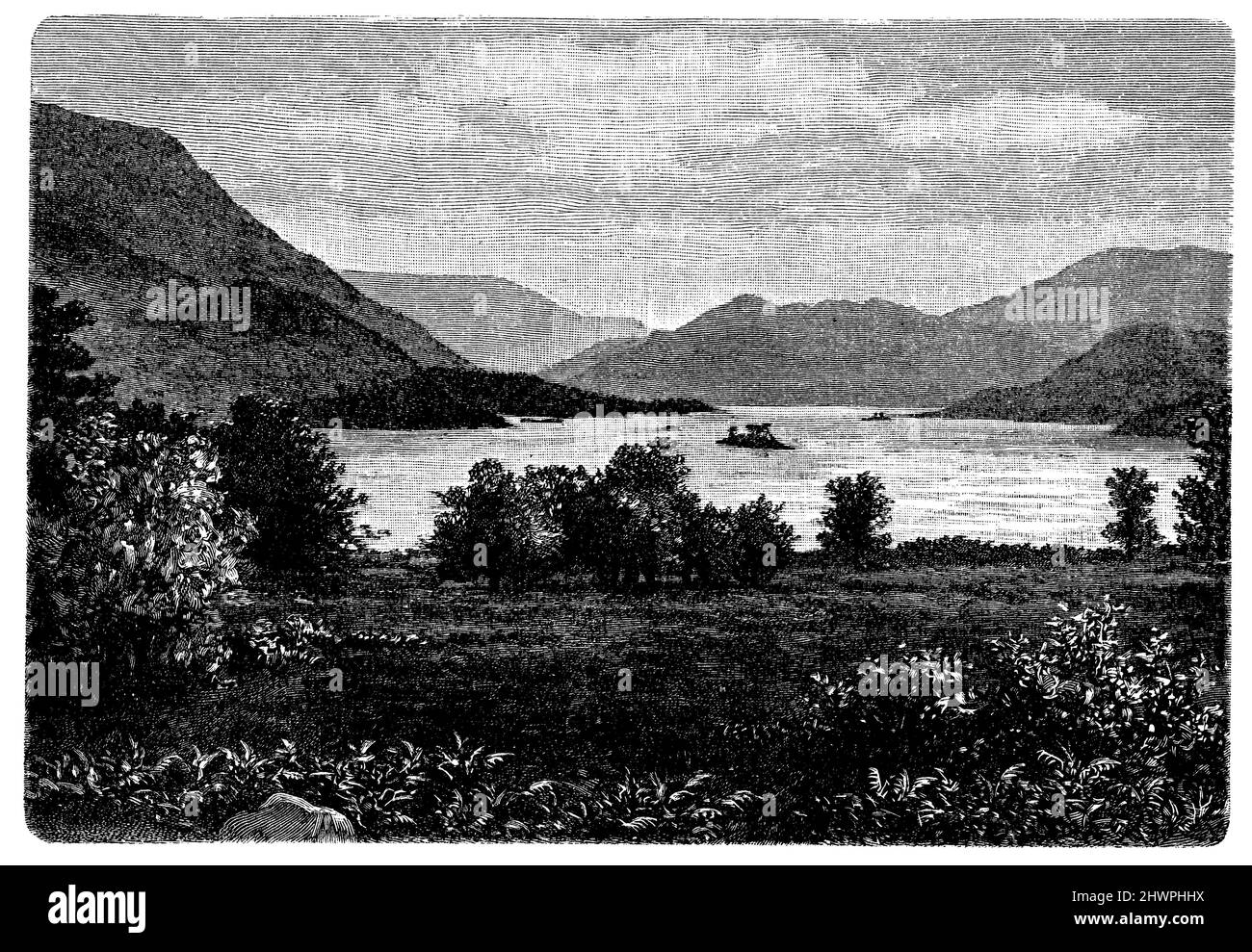 Laghi di Cumberland in Inghilterra, , (atlas, 1909), Cumberlandseen in Inghilterra, Lacs de Cumberland en Angleterre Foto Stock