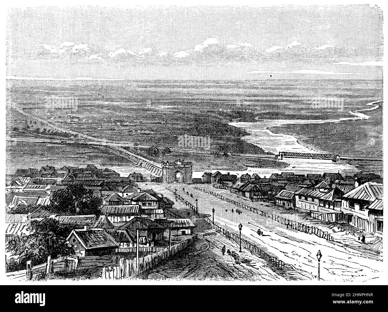 Steppa russa al basso Don vicino a Novo Cherkask, , (atlas, 1909), Russische Steppe am unteren Don bei Nowo Tscherkask, Steppe russe sur le bas Don à Nowo Tscherkask Foto Stock