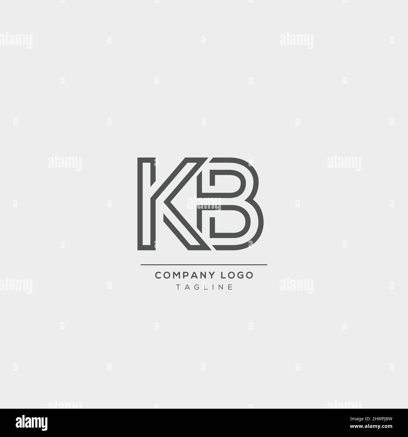 Lettera alfabetica icona logo KA Illustrazione Vettoriale