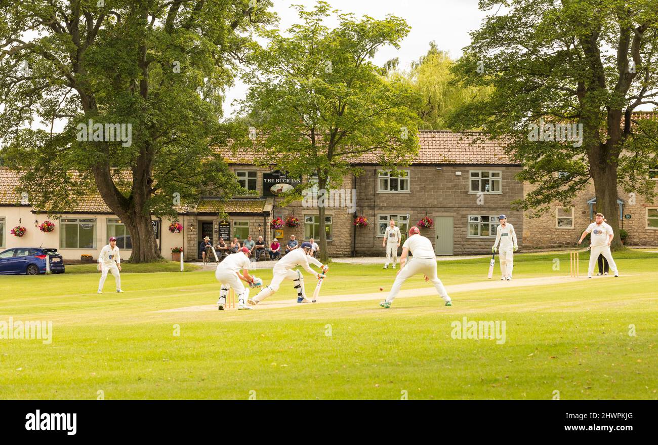 Villaggio Cricket Foto Stock