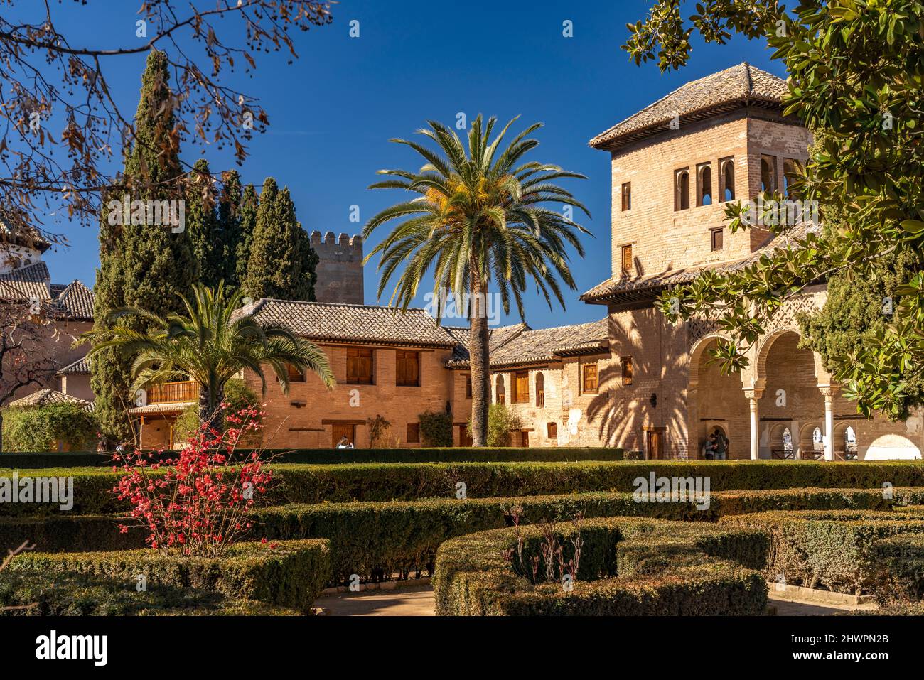 Der Partal Palast und Garten, Welterbe Alhambra a Granada, Andalusia, spagnolo | il Palazzo e i giardini del Partal, patrimonio mondiale dell'Alhambra a Granada, Foto Stock