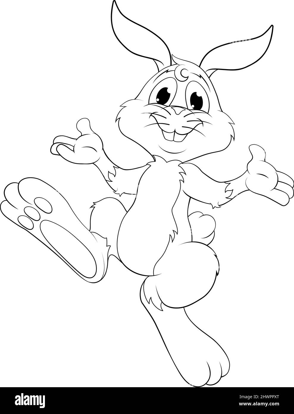 Illustrazione del coniglio di Pasqua del coniglio di Cartoon Illustrazione Vettoriale