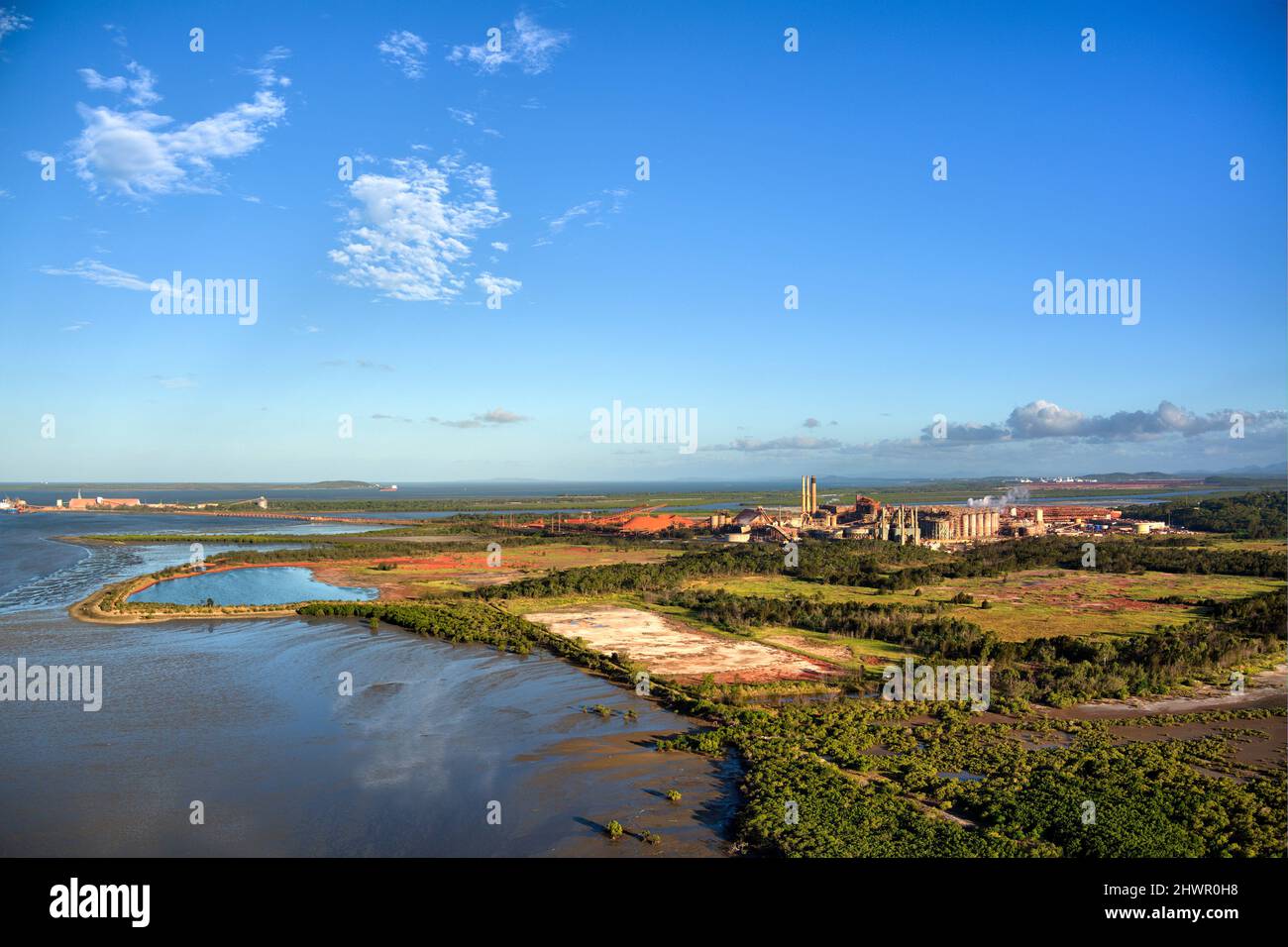 Queensland Alumina Smelleder a Gladstone Queensland Australia Foto Stock