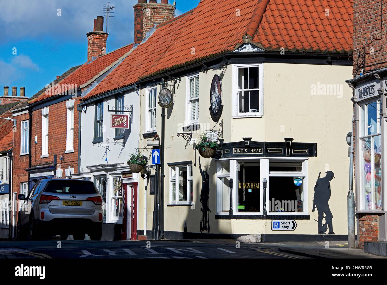 Il pub King's Head sul Souter Gate a Hedon, East Yorkshire, Inghilterra Regno Unito Foto Stock