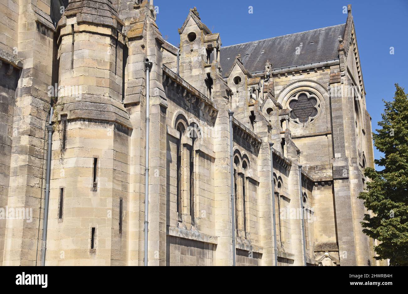 Bordeaux, la Chiesa del Sacro cuore, Église du Sacré-Cœur, costruita in stile neoromanico/bizantino, 1877-84, architetto Jean-Jules Mondet Foto Stock