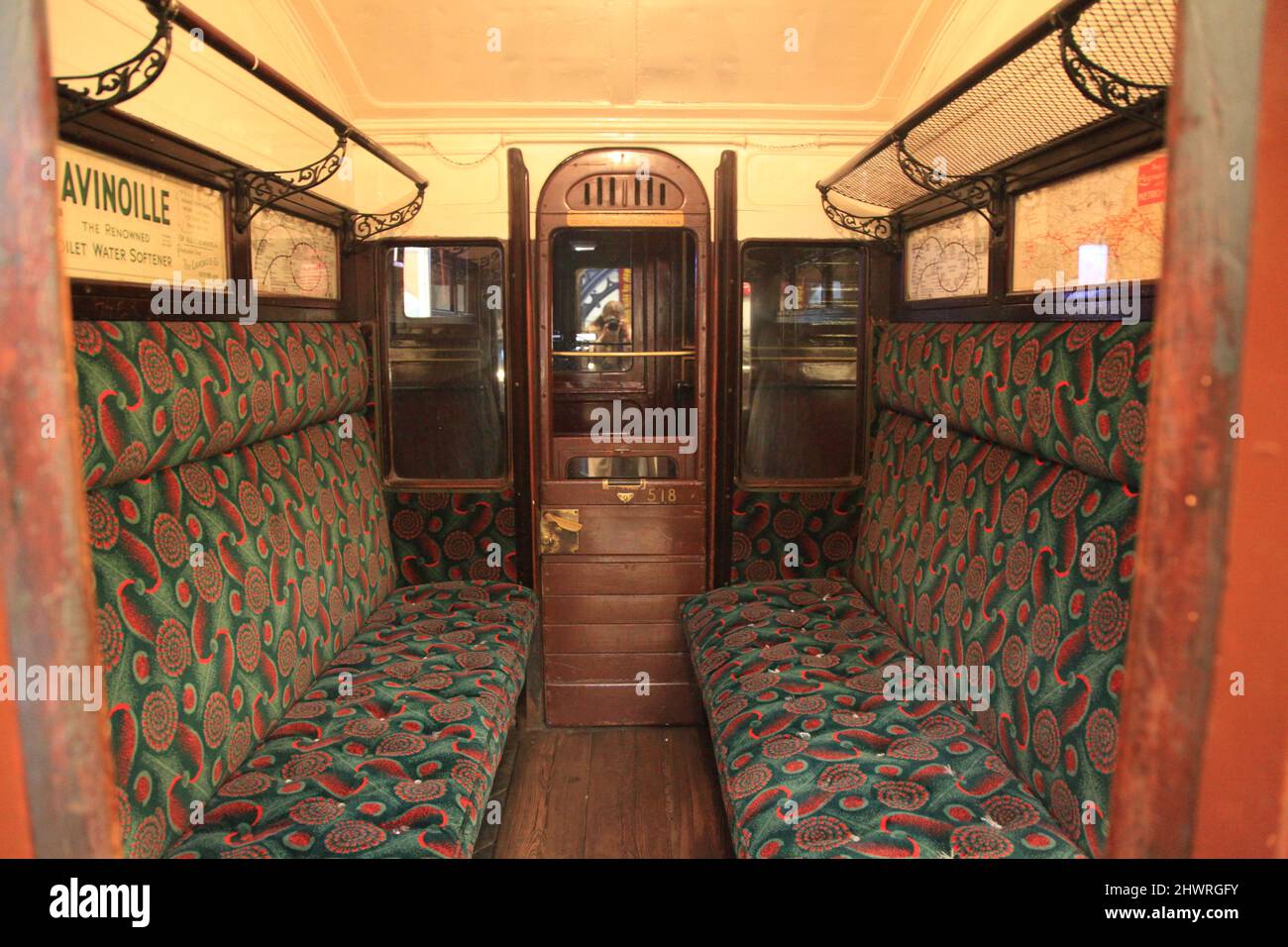 All'interno della metropolitana ferroviaria 1st, il London's Transport Museum Foto Stock