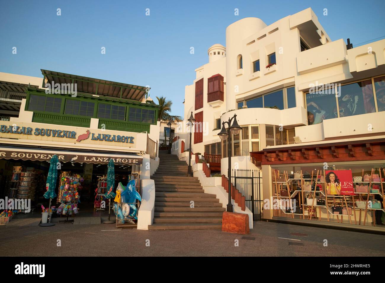 vecchia scalinata parte del muro della casa embajador 1909 playa blanca lanzarote, isole canarie, spagna Foto Stock