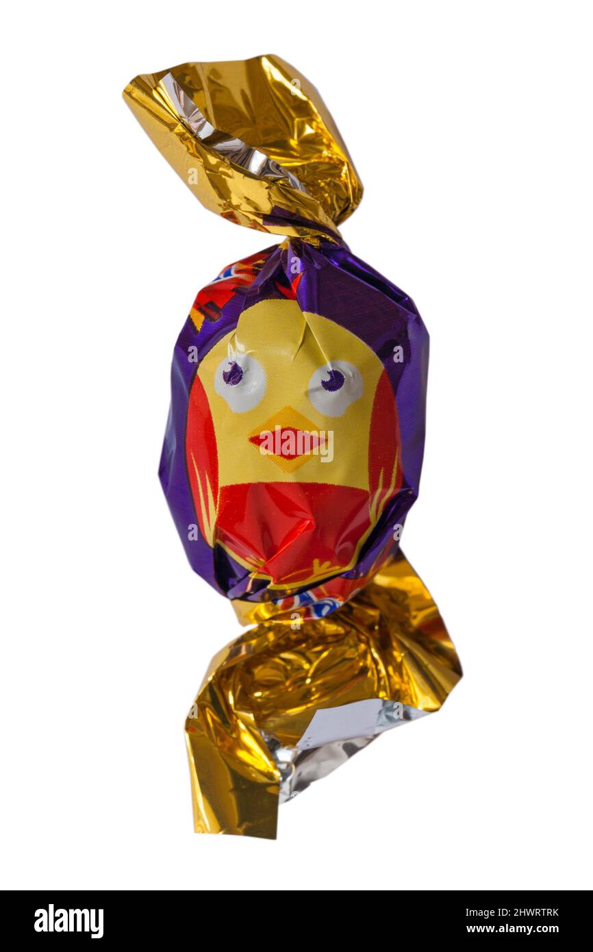 Cadbury Dairy Milk Little Robins Daim cioccolato pronto per Natale isolato su sfondo bianco Foto Stock