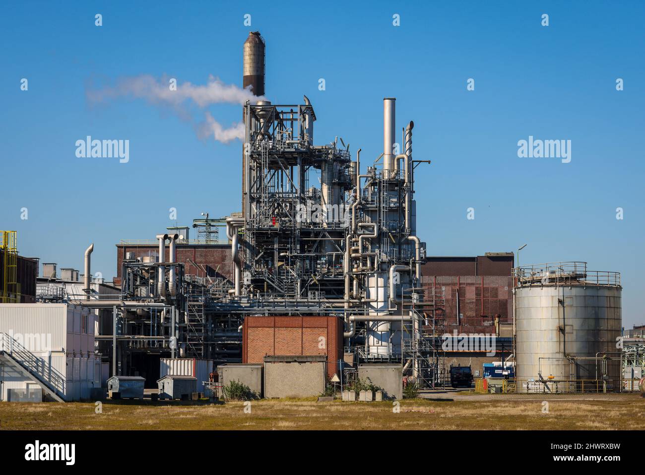 Oberhausen, Renania Settentrionale-Vestfalia, Germania - Air liquide, produzione di idrogeno presso il Parco delle sostanze chimiche dell'OQ. IMPIANTO DI POX (ossidazione parziale) per la conventione Foto Stock