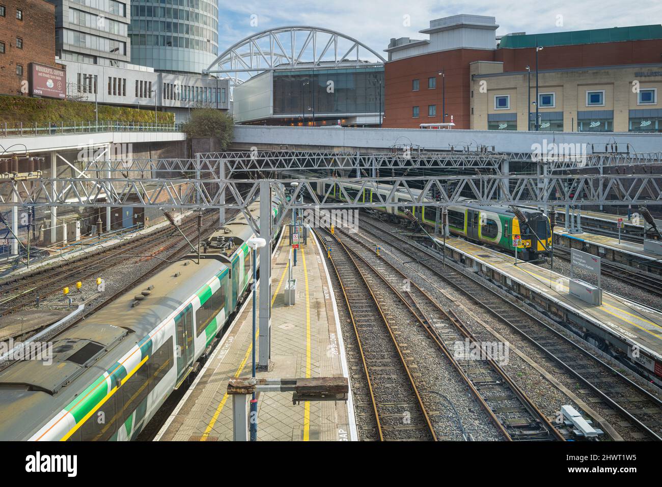 Vista della stazione di Birmingham New Street. Foto Stock