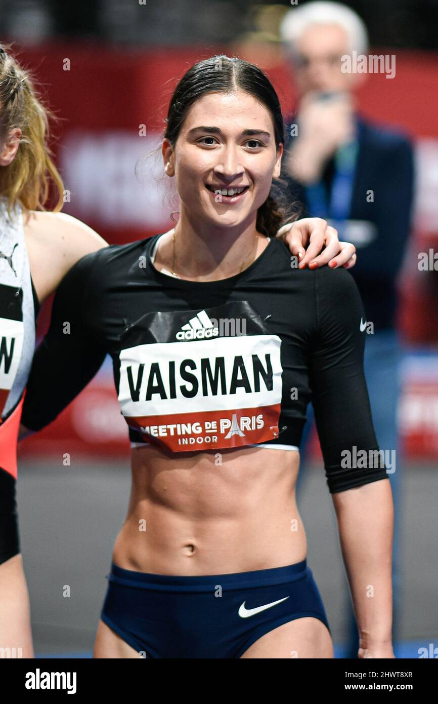 Diana Vaisman of Israel (Women's 60m) compete durante il World Athletics Indoor Tour, Meeting de Paris 2022, il 6 marzo 2022 presso l'Accor Arena di Parigi, Francia. Foto Stock