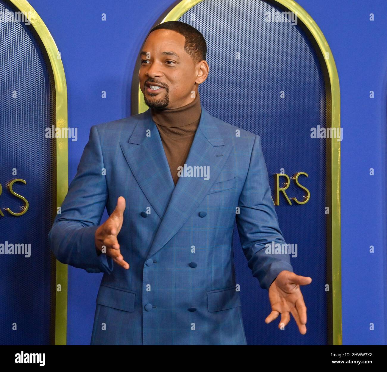 Los Angeles, Stati Uniti. 07th Mar 2022. Will Smith partecipa al pranzo annuale dei 94th candidati Oscar presso il Fairmont Century Plaza lunedì 7 marzo 2022. Credit: UPI/Alamy Live News Foto Stock