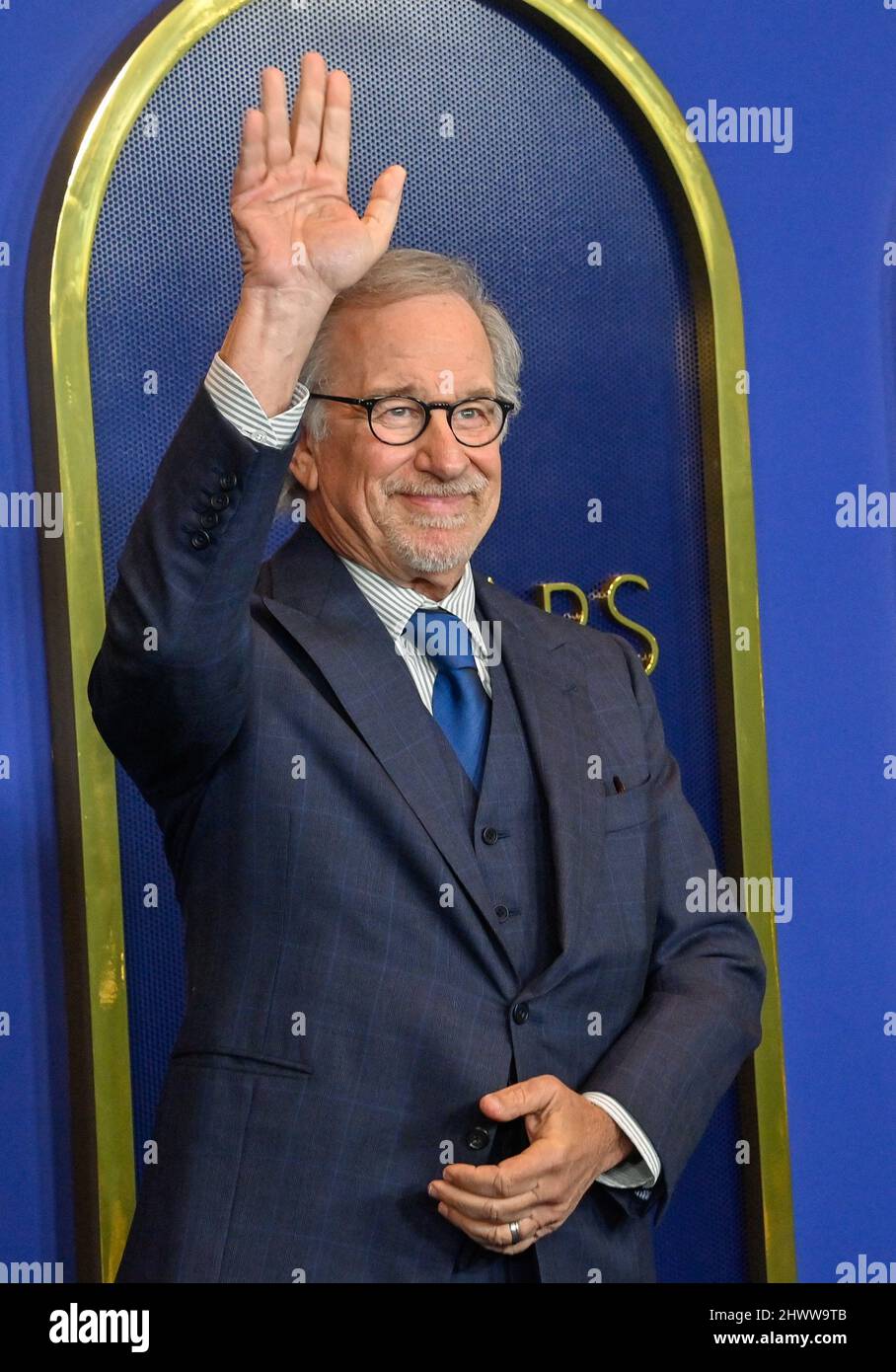Los Angeles, Stati Uniti. 07th Mar 2022. Steven Spielberg partecipa al pranzo annuale dei 94th candidati Oscar al Fairmont Century Plaza lunedì 7 marzo 2022. Credit: UPI/Alamy Live News Foto Stock