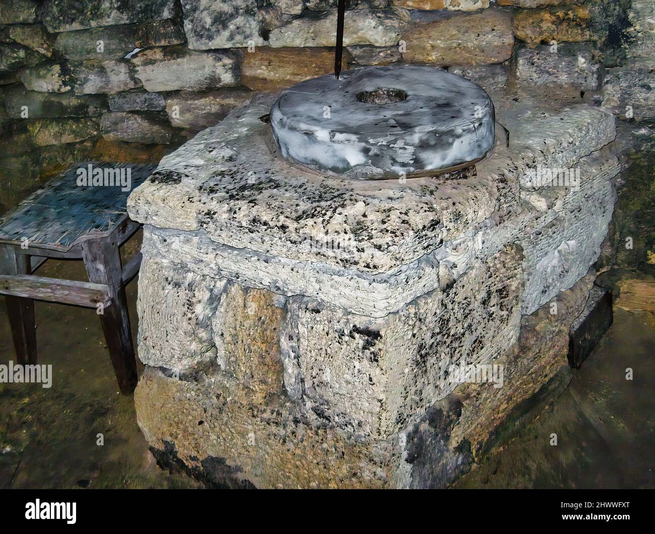 All'interno delle catacombe di Odessa all'interno del 'Museo della Gloria Partigiana' nascondiglio della seconda Guerra Mondiale per i partigiani sovietici, nel villaggio Nerubayske vicino Odessa Foto Stock