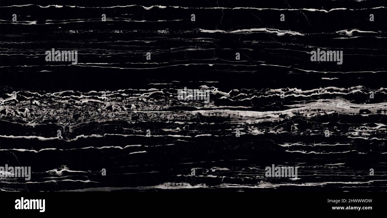 Pietra nera sfondo con texture in marmo, carta da parati e piani di lavoro in marmo nero. Pavimento e piastrelle in marmo nero. Design in marmo ceramico. Foto Stock