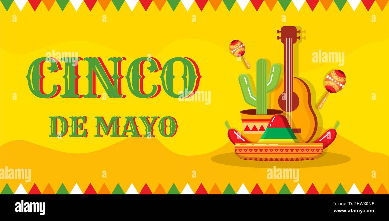 sfondo cinco de mayo Illustrazione Vettoriale
