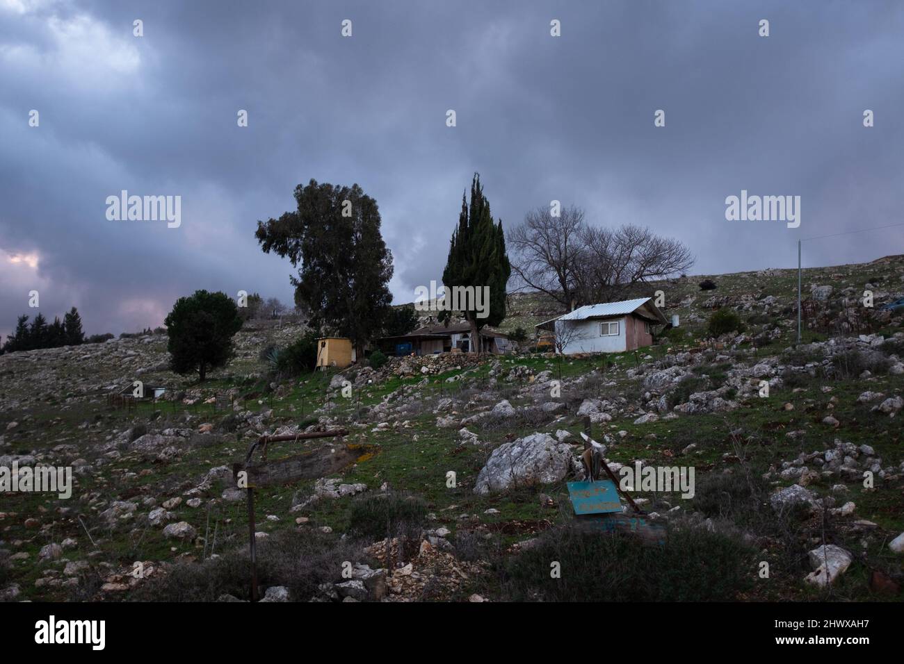 Paesaggio naturale in villaggio ecologico Foto Stock