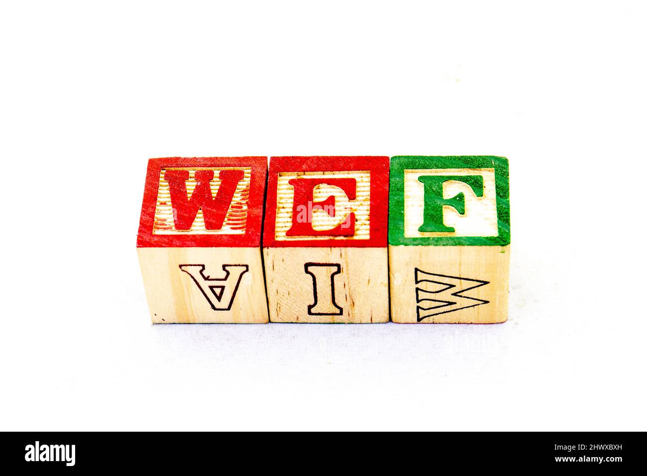 Il termine WEF viene visualizzato visivamente Foto Stock